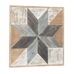 Best Kirklands Home Distressed White and Blue Farm Star Wall Plaque