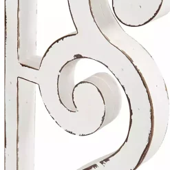 Outlet Kirklands Home Distressed White and Brown Wood Console Table