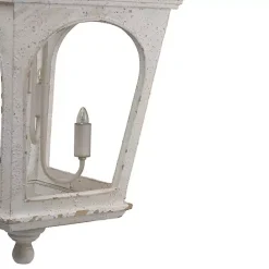 New Kirklands Home Distressed Carriage Pendant Light White