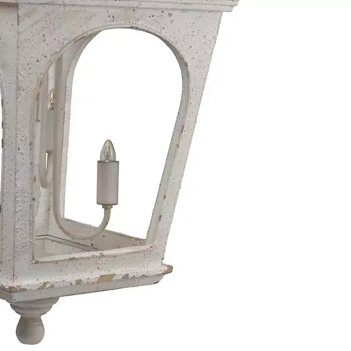 New Kirklands Home Distressed Carriage Pendant Light White