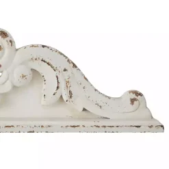 Clearance Kirklands Home Distressed Carved Arabesque Wall Plaque White