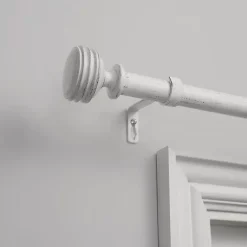 Online Kirklands Home Distressed Duke Curtain Rod, 120 in. White
