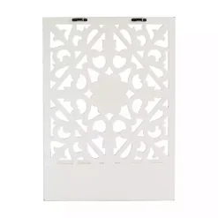 Sale Kirklands Home Distressed White Floral Carved Wall Shelf