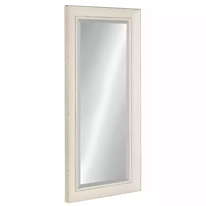 Kirklands Home Distressed White Maron Wall Mirror