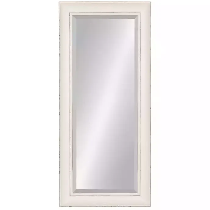 Kirklands Home Distressed White Maron Wall Mirror