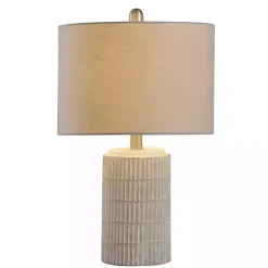 New Kirklands Home Distressed Modern Farmhouse Table Lamp White
