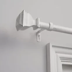 Clearance Kirklands Home Distressed White Napoleon Curtain Rod, 120 in.