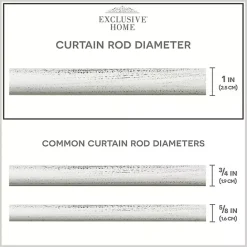 Kirklands Home Distressed White Open Sphere Curtain Rod, 120 in.