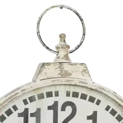 Hot Kirklands Home Distressed White Pocket Wall Clock