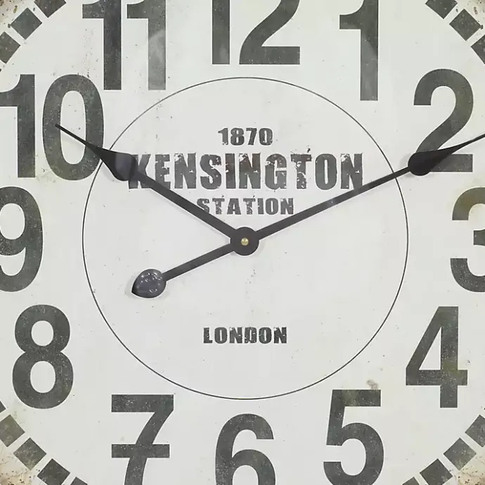 Hot Kirklands Home Distressed White Pocket Wall Clock