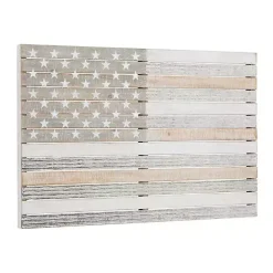 Hot Kirklands Home Distressed Wood American Flag Wall Plaque
