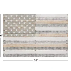Hot Kirklands Home Distressed Wood American Flag Wall Plaque