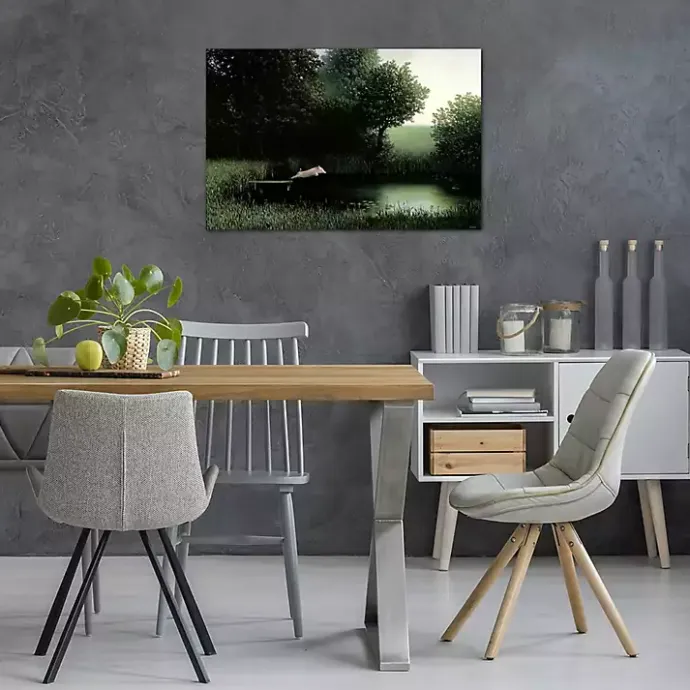 Sale Kirklands Home Diving Pig Canvas Art Print Green