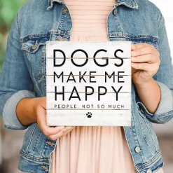 Sale Kirklands Home Dogs Make Me Happy Wall Plaque