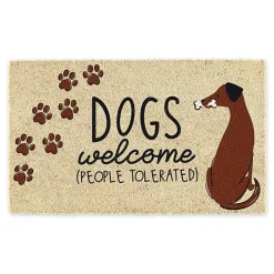 Kirklands Home Dogs Welcome People Tolerated Doormat