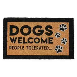 New Kirklands Home Dogs Welcome People Tolerated Coir Doormat