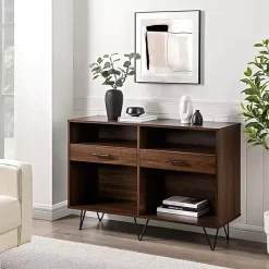 Discount Kirklands Home Doreen Dark Brown Hairpin Console Table