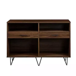 Discount Kirklands Home Doreen Dark Brown Hairpin Console Table