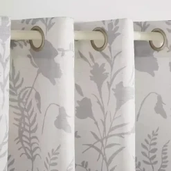 Online Kirklands Home Dove Gray Floral 2-pc. Curtain Panel Set, 96 in.