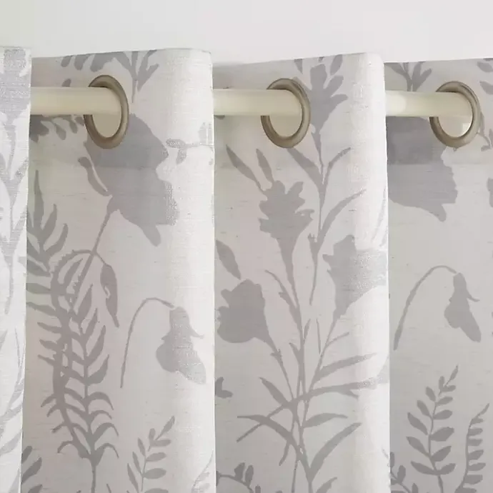 Online Kirklands Home Dove Gray Floral 2-pc. Curtain Panel Set, 96 in.