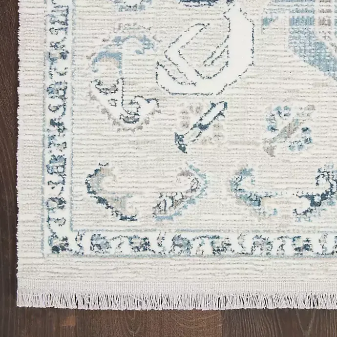 Hot Kirklands Home Dove Gray Ornate Bordered Area Rug, 5x7