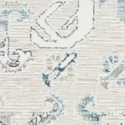Hot Kirklands Home Dove Gray Ornate Bordered Area Rug, 5x7