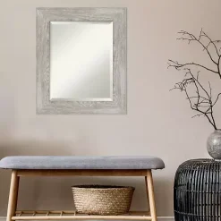 Clearance Kirklands Home Dove Gray Scoop Frame Beveled Mirror, 22x26 in.