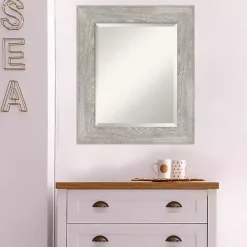 Clearance Kirklands Home Dove Gray Scoop Frame Beveled Mirror, 22x26 in.