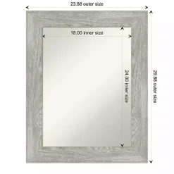 Sale Kirklands Home Dove Gray Washed Wood Framed Mirror