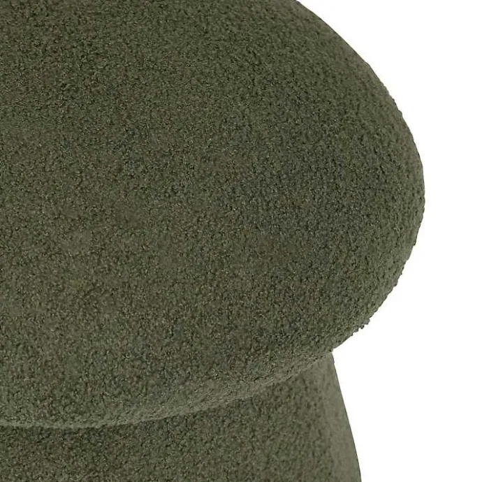 Clearance Kirklands Home Drak Boucle Mushroom Storage Ottoman Green