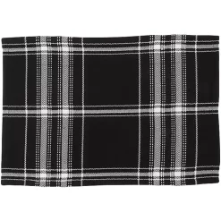 Best Kirklands Home Dual White and Black Cotton Placemats, Set of 4