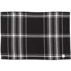 Best Kirklands Home Dual White and Black Cotton Placemats, Set of 4