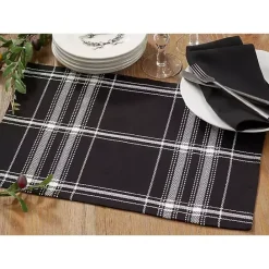 Best Kirklands Home Dual White and Black Cotton Placemats, Set of 4