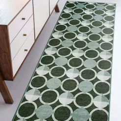 Discount Kirklands Home Dula Sage Green Washable Runner, 2x7