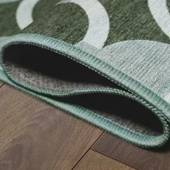 Kirklands Home Dula Sage Green Washable Area Rug, 5x7