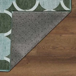Kirklands Home Dula Sage Green Washable Area Rug, 5x7