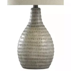Sale Kirklands Home Earth Tone Oak Table Lamp Gray
