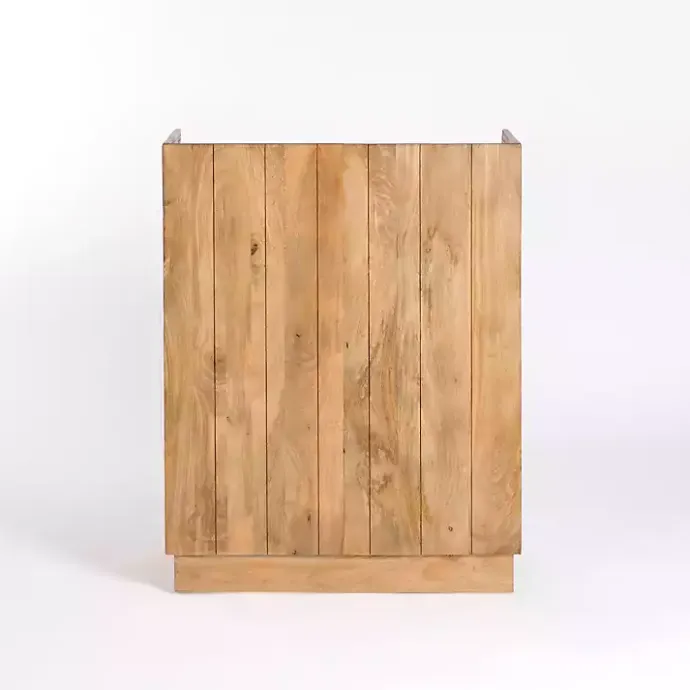 New Kirklands Home Easton Mango Wood Bar Cabinet Tan
