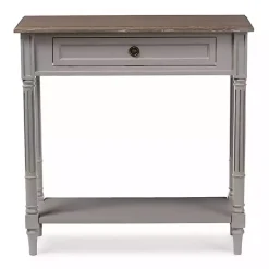 Sale Kirklands Home Edward Gray Mindi Wood Fluted Console Table