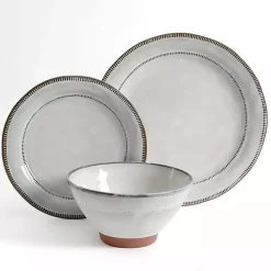 Outlet Kirklands Home Eggshell Glazed Round 12-pc. Dinnerware Set