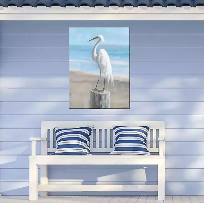 Discount Kirklands Home Egret Portrait Outdoor Canvas Art Print