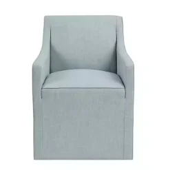 New Kirklands Home Elaine Upholstered Skirted Dining Chair Blue