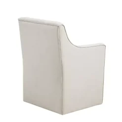New Kirklands Home Elaine Cream Upholstered Skirted Dining Chair White