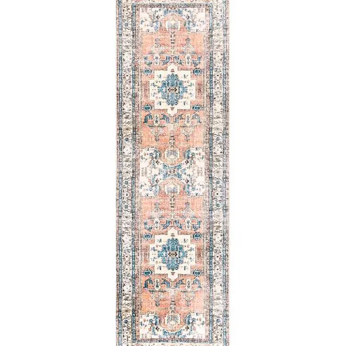 Hot Kirklands Home Eleanor Distressed Medallion Washable Runner