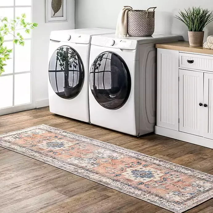 Hot Kirklands Home Eleanor Distressed Medallion Washable Runner