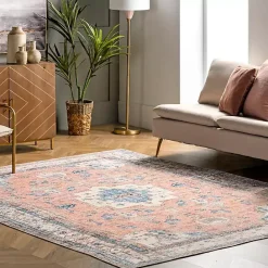 Outlet Kirklands Home Eleanor Medallion Washable Area Rug, 4x6