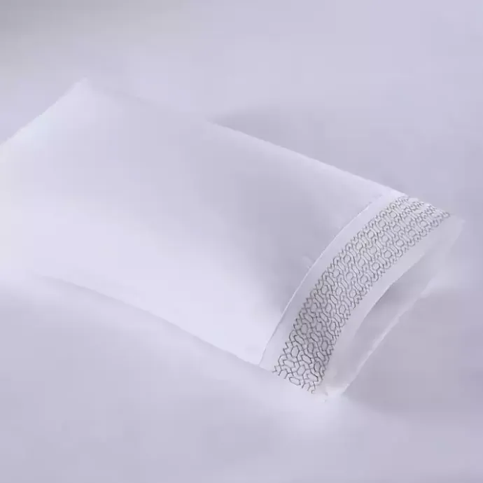 Outlet Kirklands Home Elegant Geo Hem Microfiber 4-pc. Full Sheet Set