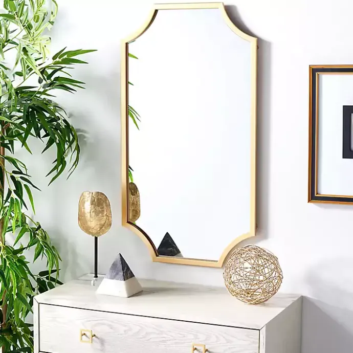Kirklands Home Elenin Gold Scalloped Wall Mirror