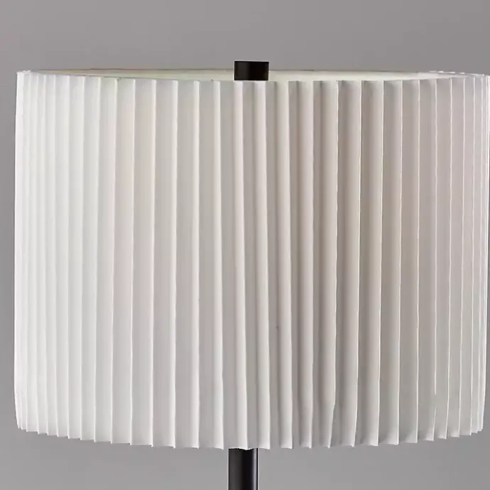 Clearance Kirklands Home Eli Pleated Shade Floor Lamp Black