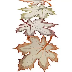 Discount Kirklands Home Embroidered Maple Leaves Table Runner Orange